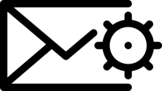 Mail Settings Simple Line Art Svg, Free Vectors File